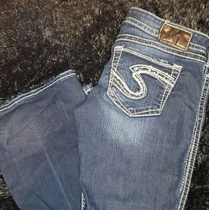 Silver stretchy jeans